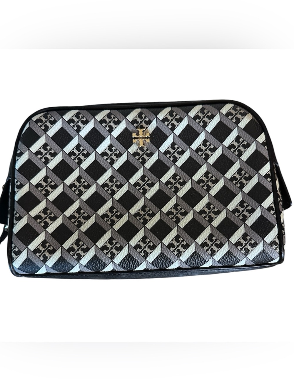 NWOT Tory Burch Geo Logo Essentials Cosmetic Pouch
